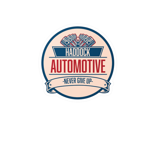 Haddock Automotive Kiss-Cut Vinyl Decals - Never Give Up Stickers